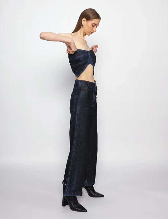 Diffused Denim Pants