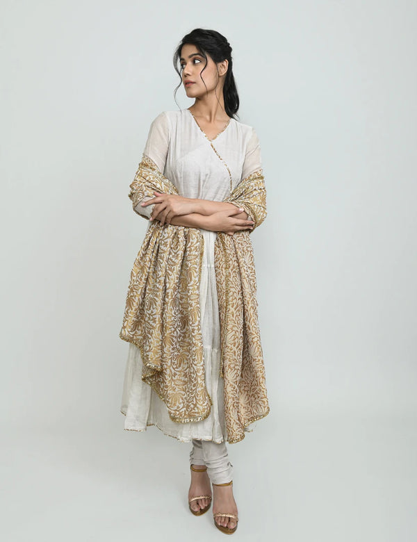 Alamzeb Tissue Angarkha Suit