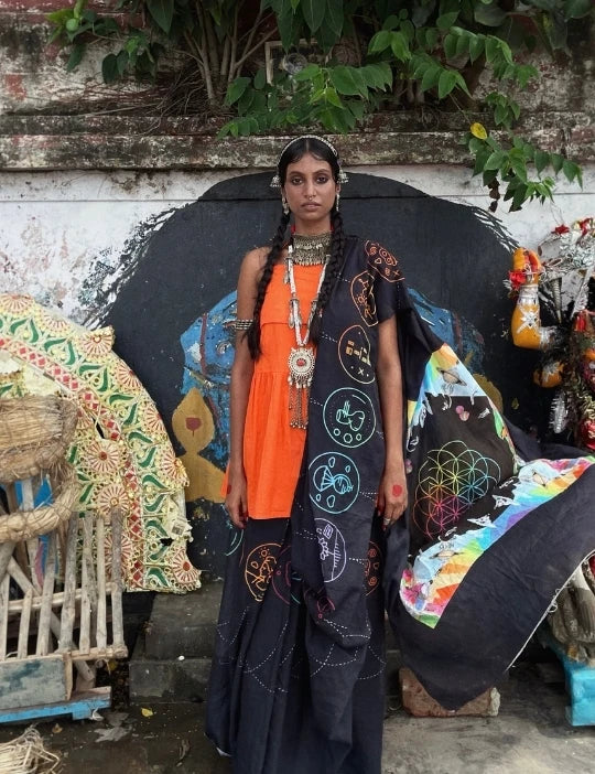 Coldplay Saree