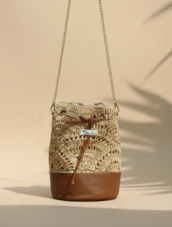 Raffia Bucket Bag