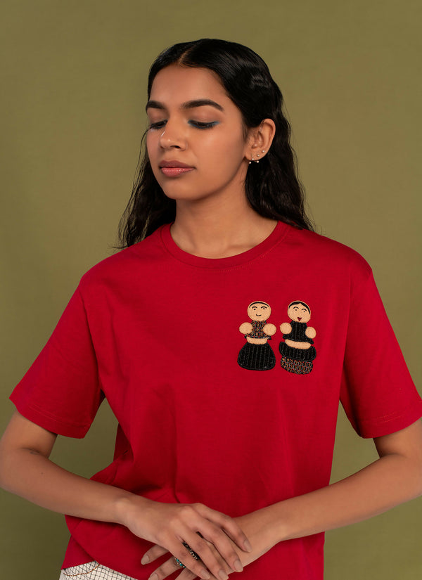 Chinmayee T shirt - red