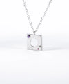 Edge Pendant with Gems Silver