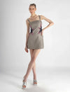 Grey Embroidered Dress