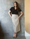 Logus Beige Linen Skirt