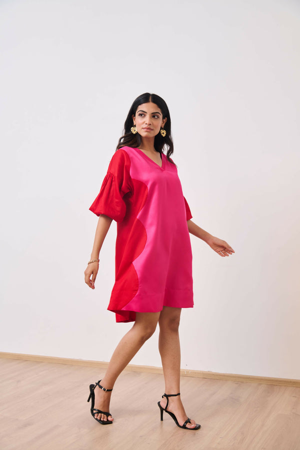 Red & Pink Short Party Dress