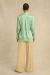 Ash Green Wrap Blouse