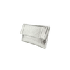 Foldover Metallic Clutch - Silver