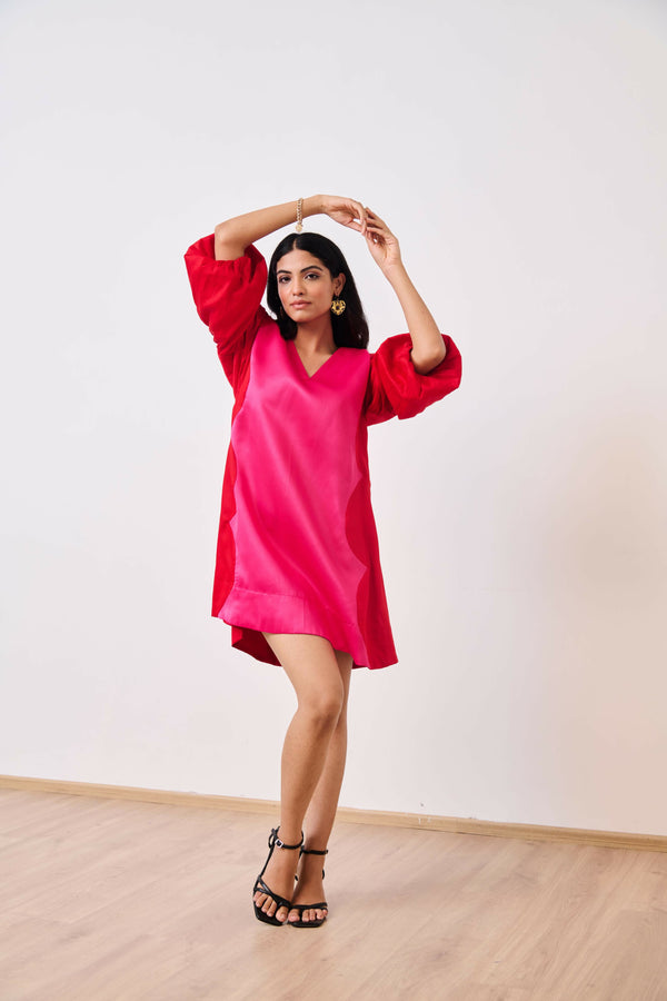 Red & Pink Short Party Dress