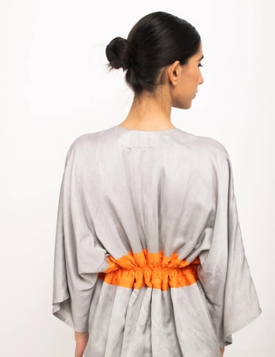 Grey-Orange Short Cape