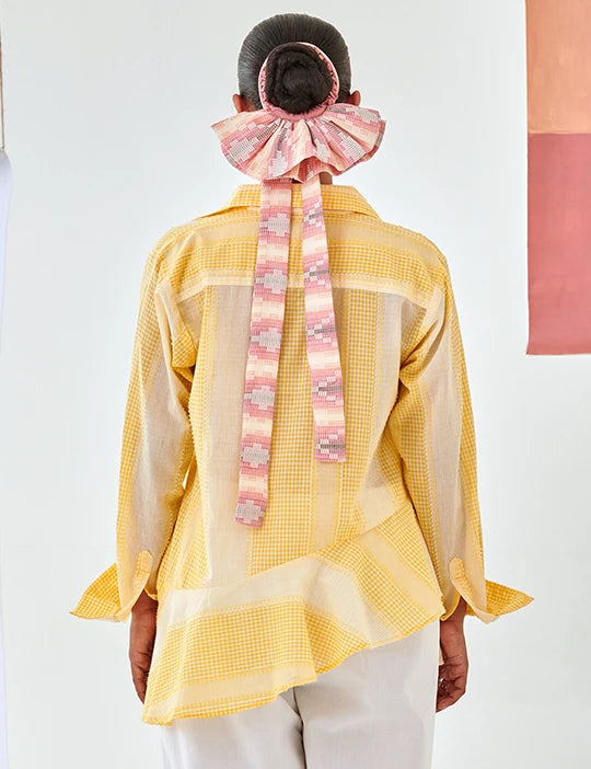 Yellow Asymmetric Shirt