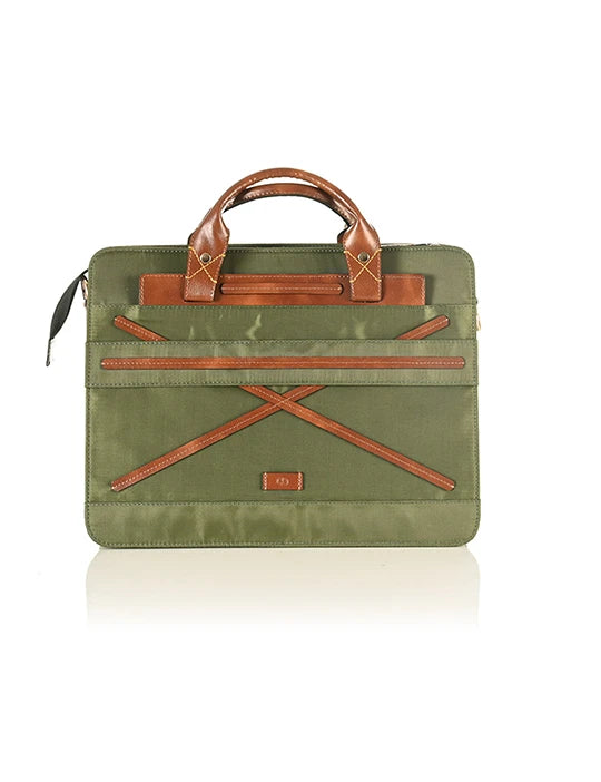 Ecru Criss Cross Laptop Bag 13