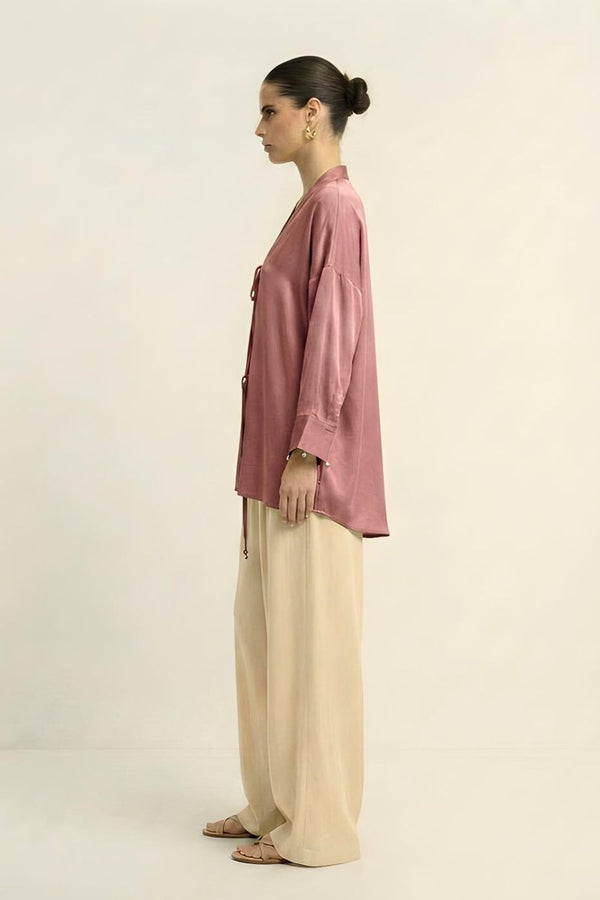 Brick Red Loop Blouse