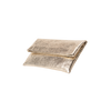 Foldover Champagne Metallic Clutch - Gold
