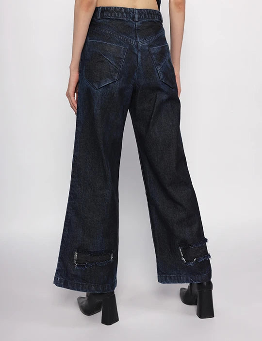 Diffused Denim Pants