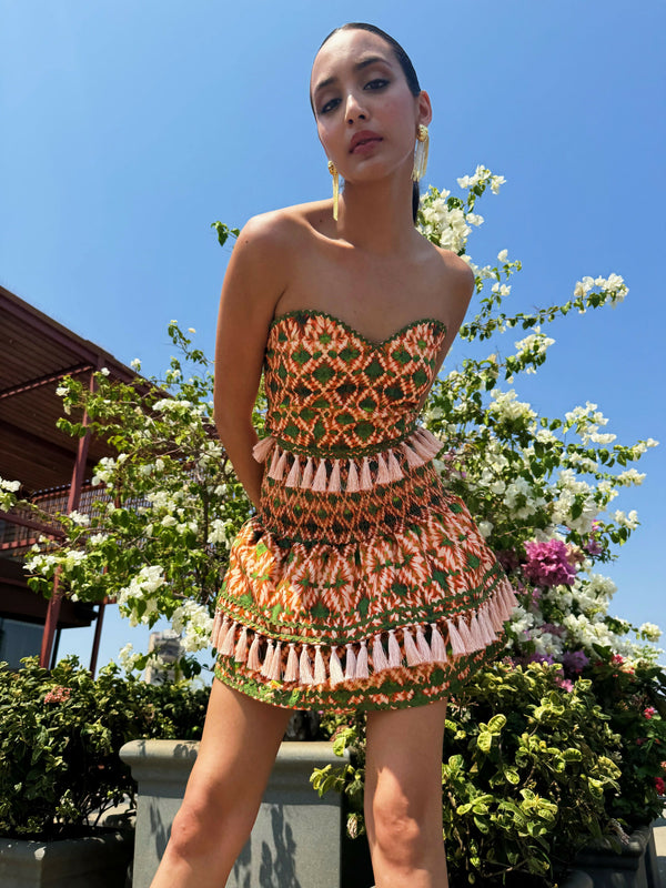 Palma Fringe Layered Mini Skirt