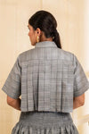 Pleat Play Crop - Grey
