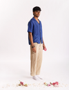 Chandra Lehar Linen Shibori Shirt - Indigo