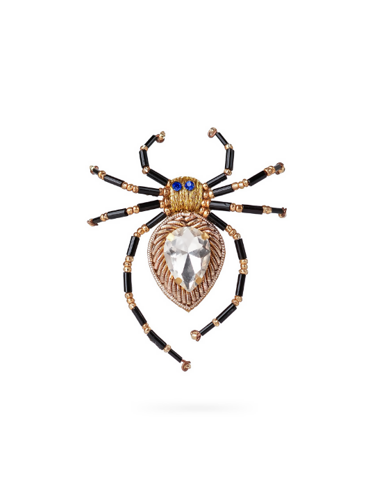 Blue Spider Brooch