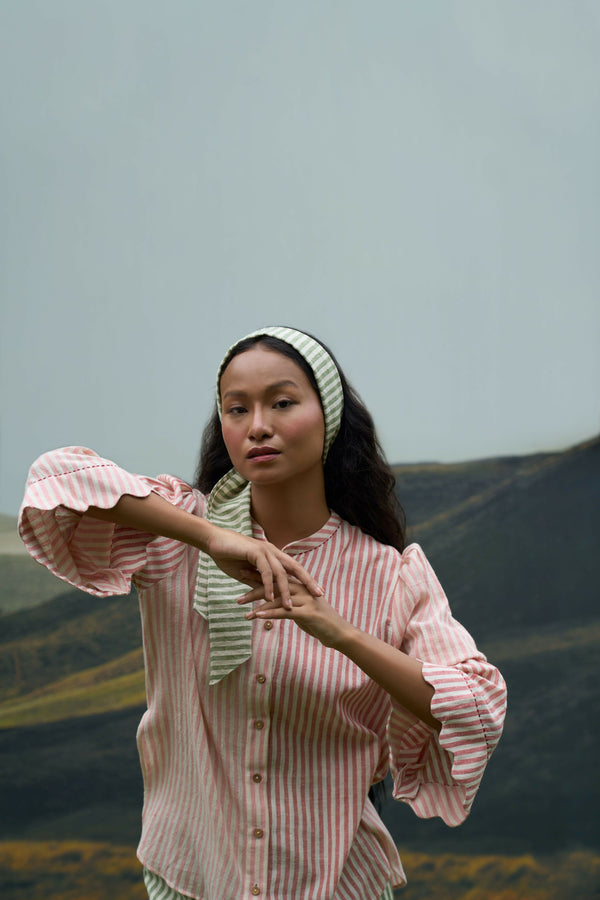 Scarlet Top & Moss Trousers Set