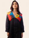 Abstract Black short Dress