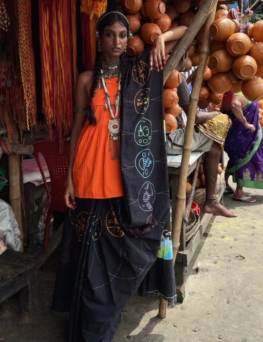 Coldplay Saree