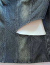 Denim Blazer with Open Back