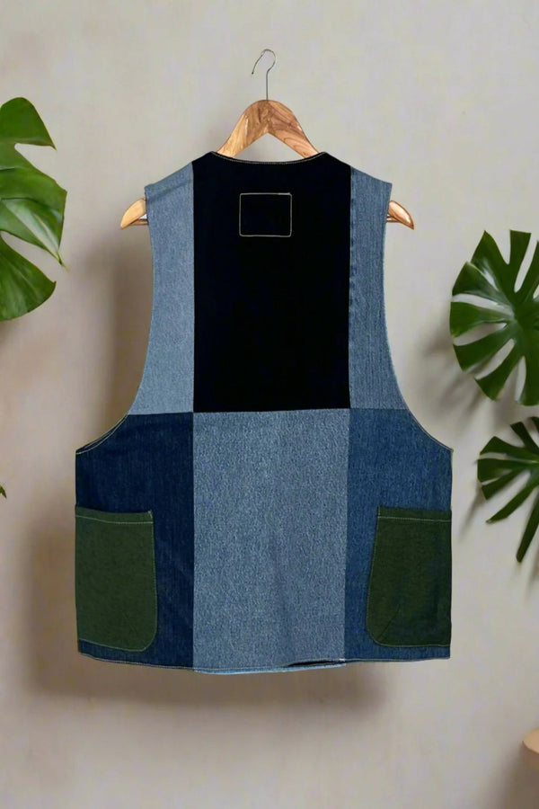 Un Denim - Upcycled Denim Gilet Jacket | G155