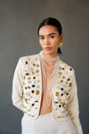 SHORT JACKET WITH STONE WORK