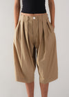 Utility Pleated Short Pants