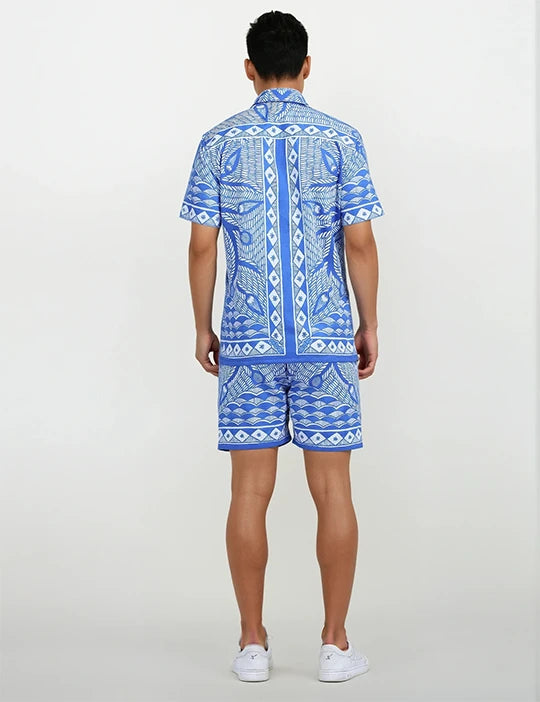 Madhubani Blues Luxury Coord Sets for Men