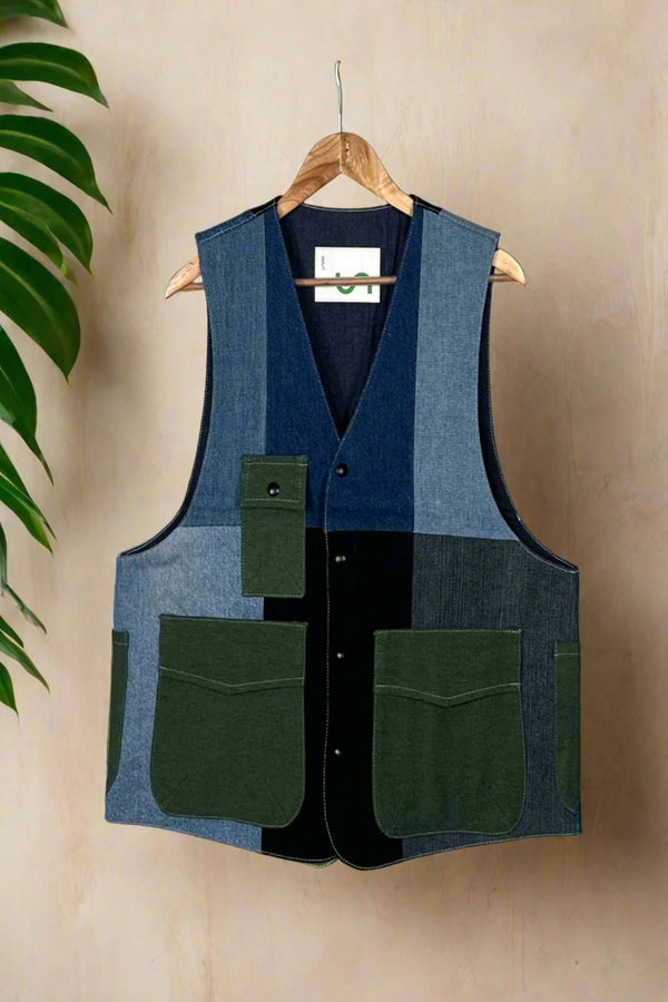 Un Denim - Upcycled Denim Gilet Jacket | G172