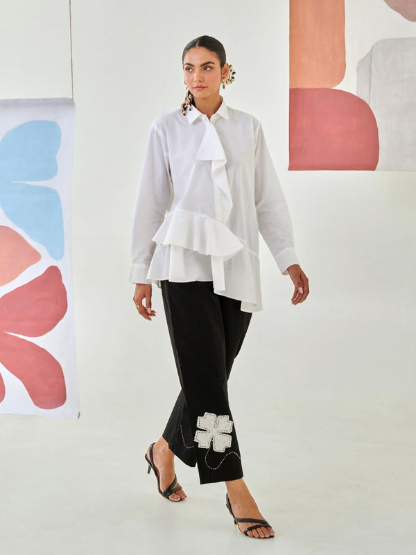 White Asymmetric Shirt