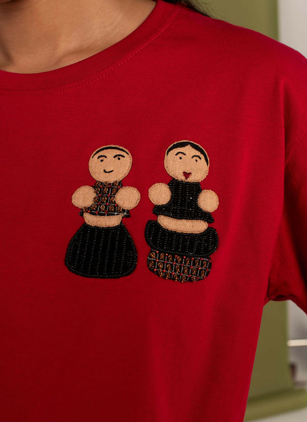 Chinmayee T shirt - red