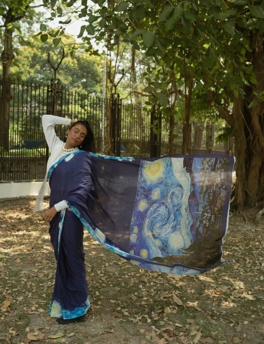 Starry Night Saree