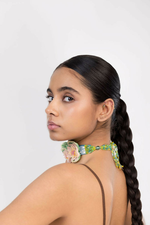 Lotus pond Neckpiece with earrings