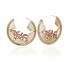 MARELLA HOOP EARRINGS-purple