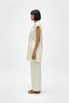 Ivory-Mango Yellow Blazer Set