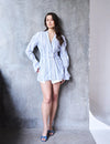 Logus Striped Linen Blazer Dress