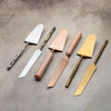Matte Gold Cake Knife Set