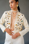 SHORT JACKET WITH STONE WORK