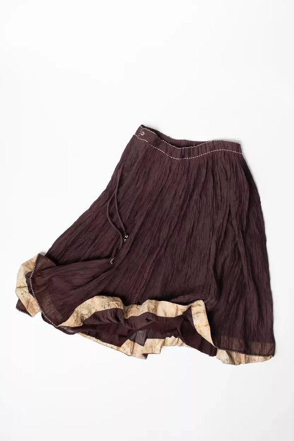 Gathered Skirt Brown