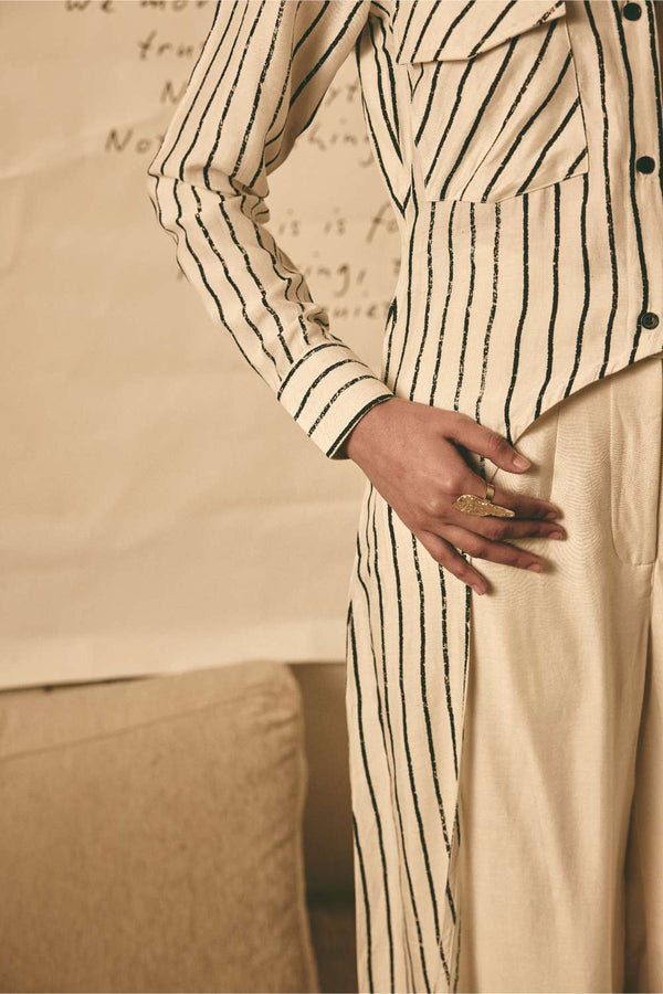 ATBW - AN Stripe Long Shirt Set