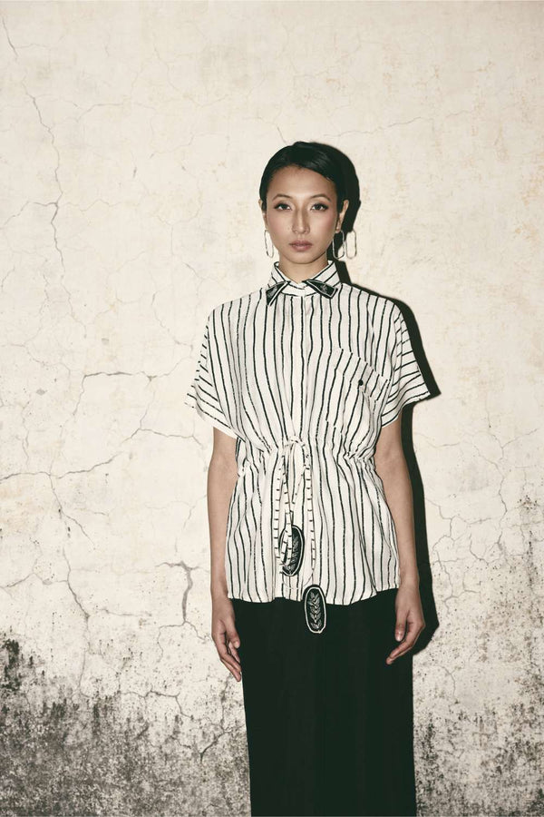 ATBW - AN Stripe Tie Up Shirt Set