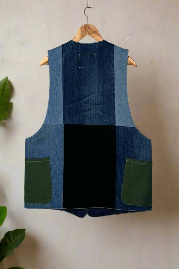 Un Denim - Upcycled Denim Gilet Jacket | G166