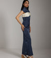 Midnight Pleated Satin Gown