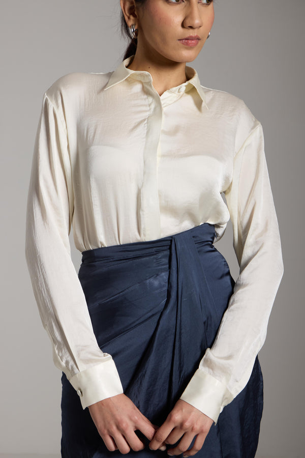 Champagne Satin Shirt