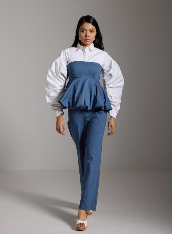 Cloud Cascade Crop-Top