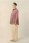 Brick Red Gather Shirt
