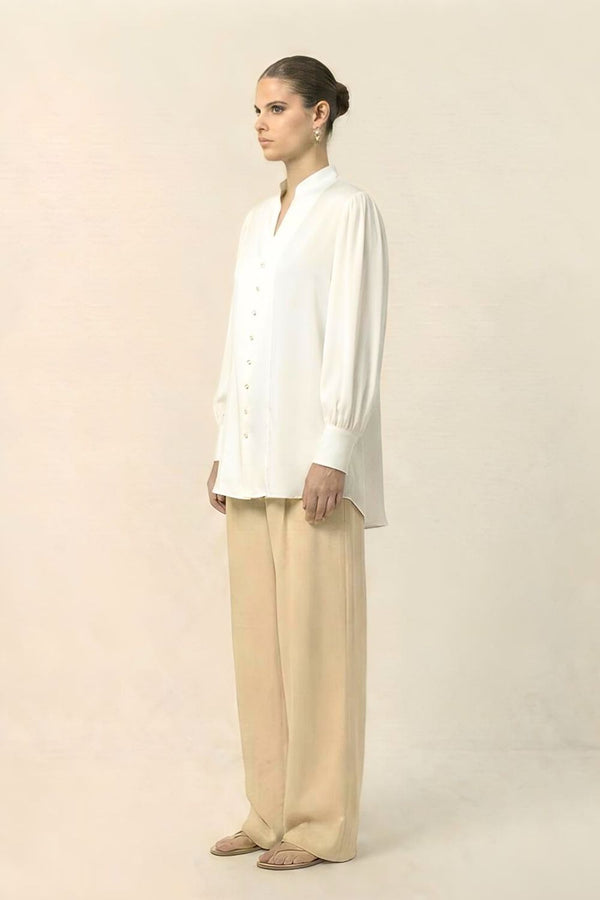 Ivory White Kaftan Blouse
