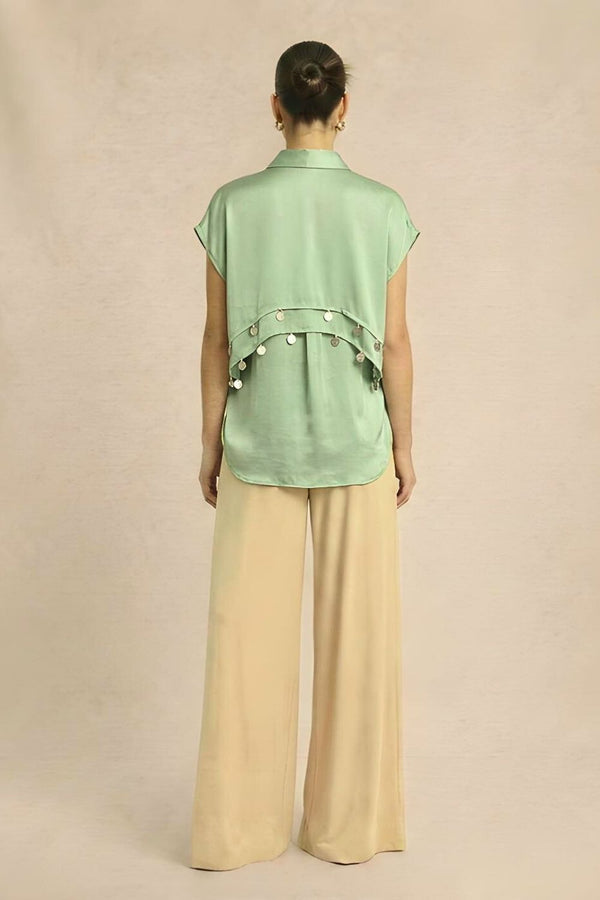 Ash Green Coin Flap Shirt